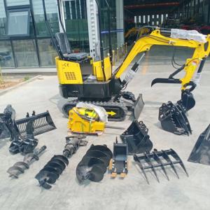 出口南美微型挖掘机属具 货叉抱夹破碎锤螺旋钻 小挖机快换挖斗